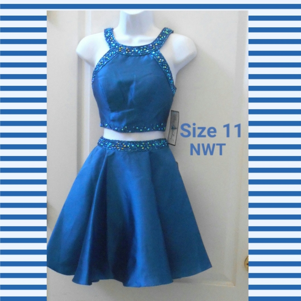 Blue two piece cocktail